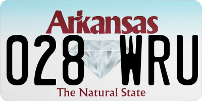 AR license plate 028WRU