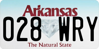 AR license plate 028WRY