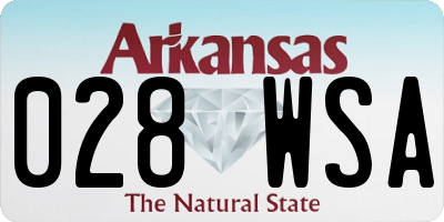 AR license plate 028WSA
