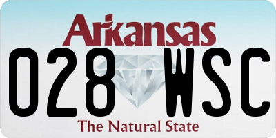 AR license plate 028WSC
