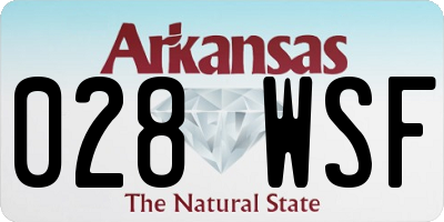 AR license plate 028WSF