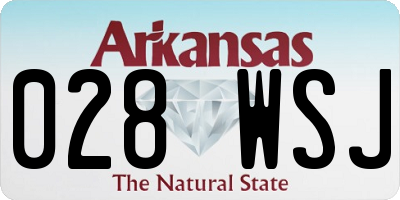 AR license plate 028WSJ