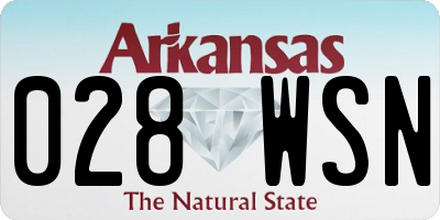 AR license plate 028WSN