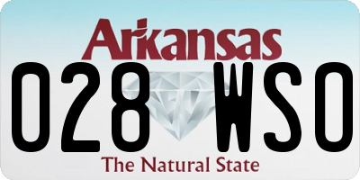 AR license plate 028WSO