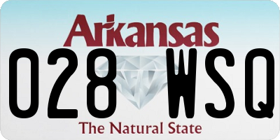 AR license plate 028WSQ