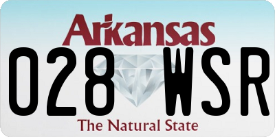 AR license plate 028WSR