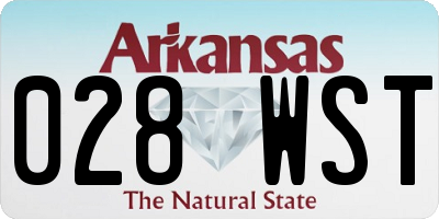 AR license plate 028WST