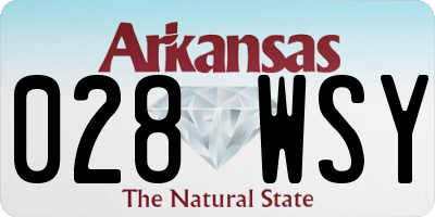 AR license plate 028WSY