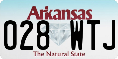 AR license plate 028WTJ