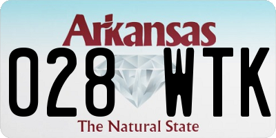 AR license plate 028WTK