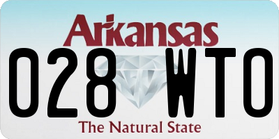 AR license plate 028WTO