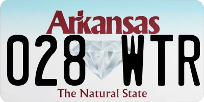 AR license plate 028WTR