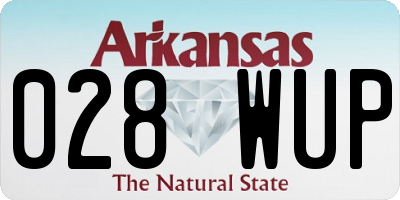 AR license plate 028WUP