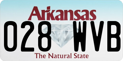 AR license plate 028WVB