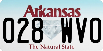 AR license plate 028WVO