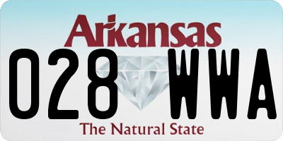 AR license plate 028WWA