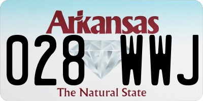 AR license plate 028WWJ