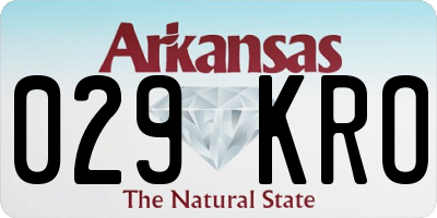 AR license plate 029KRO