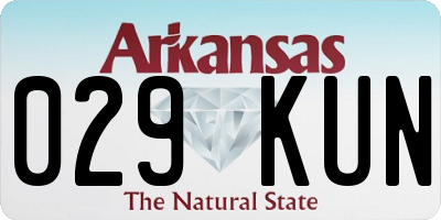 AR license plate 029KUN
