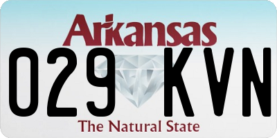 AR license plate 029KVN