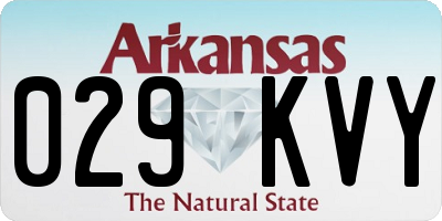 AR license plate 029KVY