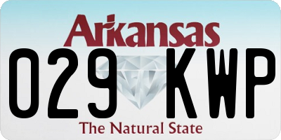 AR license plate 029KWP