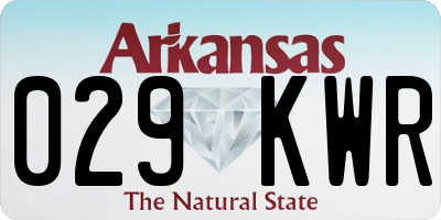 AR license plate 029KWR