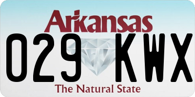 AR license plate 029KWX