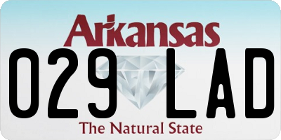 AR license plate 029LAD