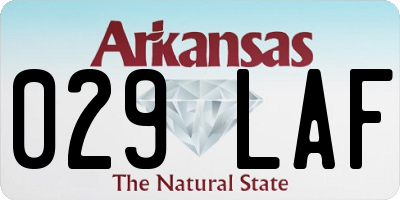 AR license plate 029LAF