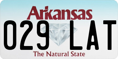 AR license plate 029LAT