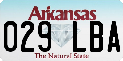 AR license plate 029LBA