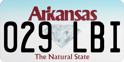 AR license plate 029LBI