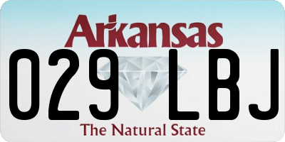 AR license plate 029LBJ