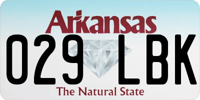 AR license plate 029LBK