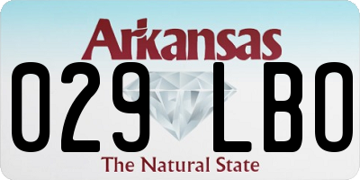 AR license plate 029LBO