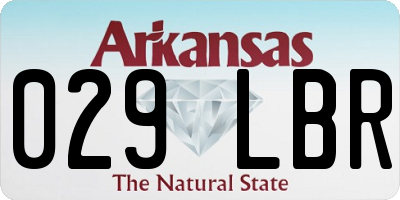 AR license plate 029LBR
