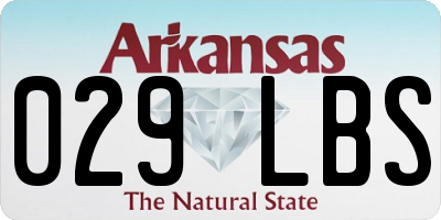 AR license plate 029LBS