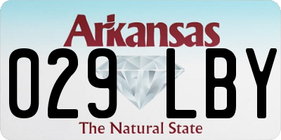AR license plate 029LBY