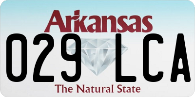 AR license plate 029LCA