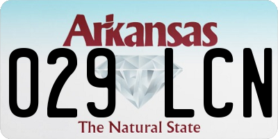 AR license plate 029LCN