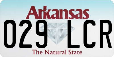 AR license plate 029LCR