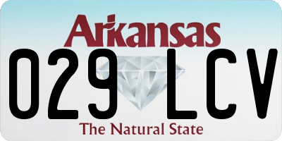 AR license plate 029LCV
