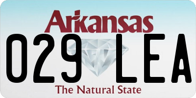 AR license plate 029LEA