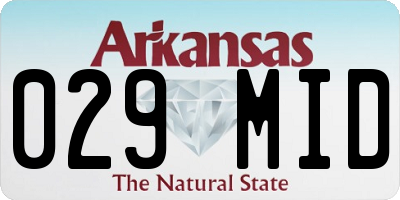 AR license plate 029MID