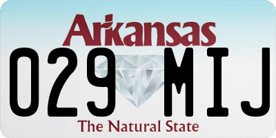 AR license plate 029MIJ