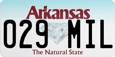 AR license plate 029MIL