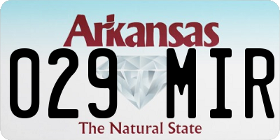 AR license plate 029MIR
