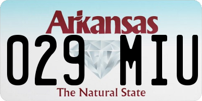 AR license plate 029MIU