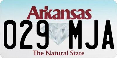 AR license plate 029MJA